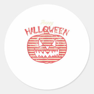Retro Pumpkin I Costume Classic Round Sticker
