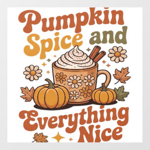 Retro Pumpkin Spice Everything Nice Classic T-Shir Wall Decal
