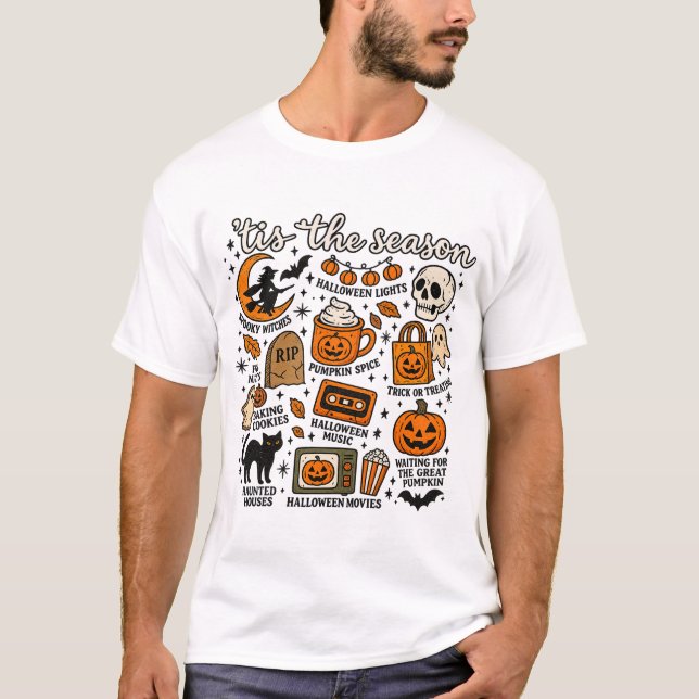 Retro Pumpkin Spice Fall T-Shirt (Front)