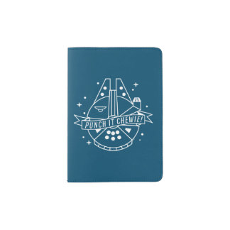 Retro "Punch It Chewie" Banner Millennium Falcon Passport Holder