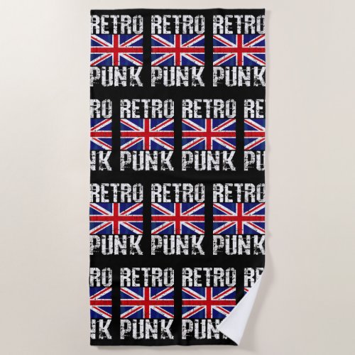 Retro Punk Beach Towel