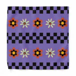 Retro Punk Flowers Bandana