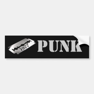 Retro Punk Razor Blade 1977 Bumper Sticker