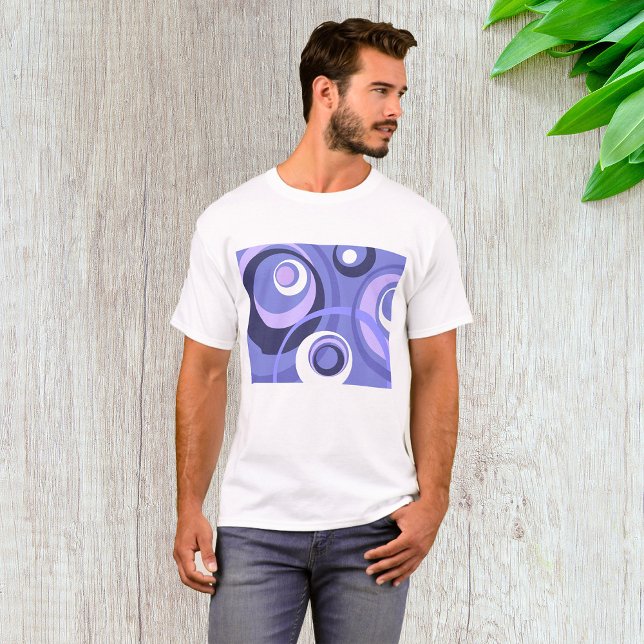 Retro Purple Abstract Art T-Shirt (Creator Uploaded)