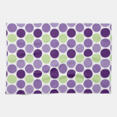 Retro Purple and Green Circles Kitchen Towels (Horizontal)