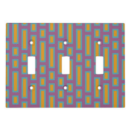Retro Purple Blue And Gold Lightswitch Light Switch Cover