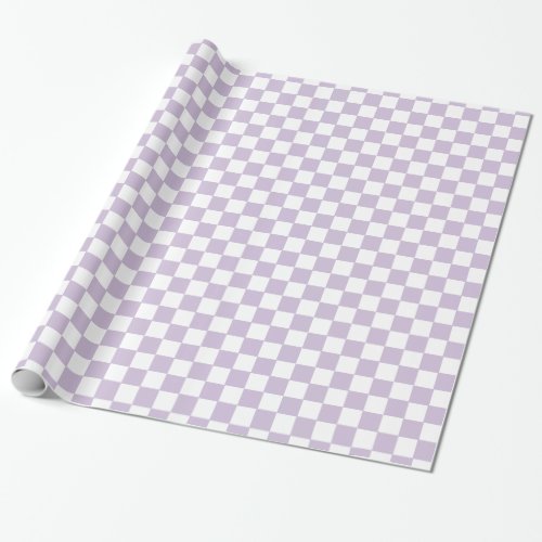 Retro Purple Check  Wrapping Paper