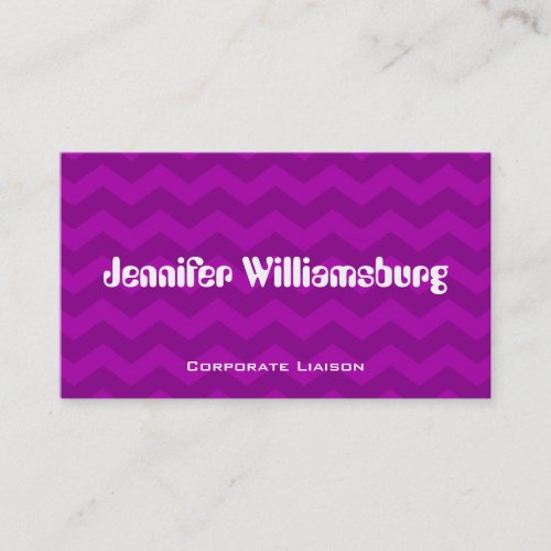 Retro Purple Chevron Professional Business Cards