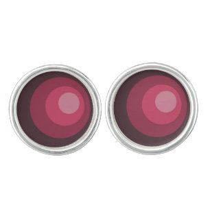 Retro Purple Circles Cufflinks
