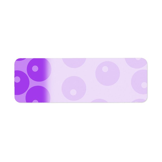 Retro Purple Circles Pattern. Label (Front)
