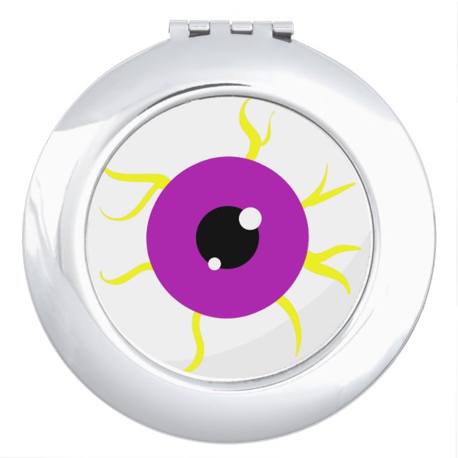 Retro Purple Eyeball Mirror For Makeup (Front)
