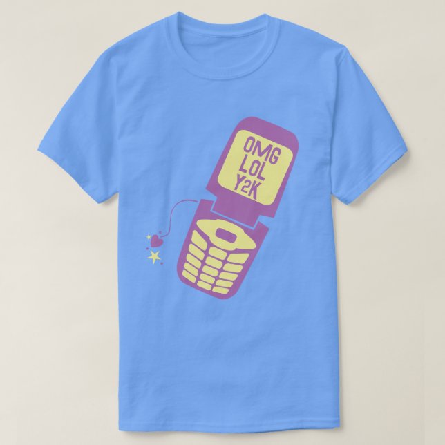 Retro Purple Flip Phone T-Shirt (Design Front)