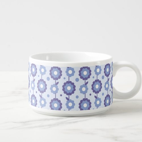 Retro purple floral design bowl