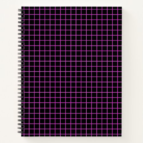 Retro Purple Grid Art Sketchbook Notebook