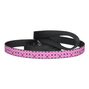 Retro Purple Lilac Dots Pink Geometric Pattern Pet Leash