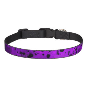 Retro Purple Paint Splatter  Pet Collar