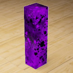 Retro Purple Paint Splatter  Wine Box<br><div class="desc">Colorful design featuring a messy spray paint effect.</div>