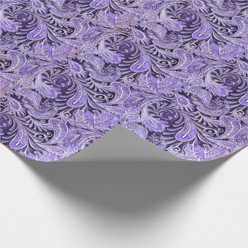 Retro Purple Paisley Pattern Wrapping Paper