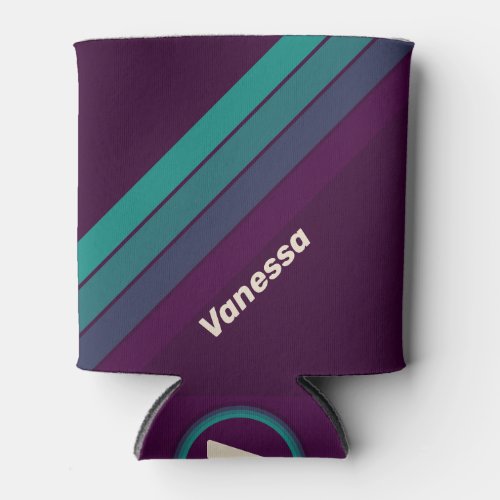 Retro Purple Rainbow Stripes with Name
