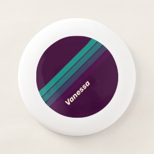 Retro Purple Rainbow with Name Wham-O Frisbee