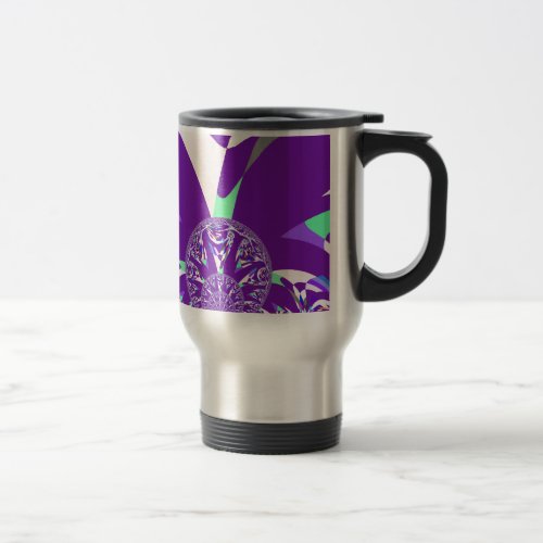 Retro purple travel mug