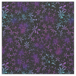 Retro Purple Turquoise Floral Batik Fabric