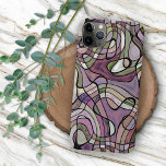 Retro Purple Violet Gray Black Mosaic Art Pattern Iphone 11 Pro Max Case at Zazzle