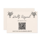 Retro QR Code Hand Written Drawn Quirky Wedding