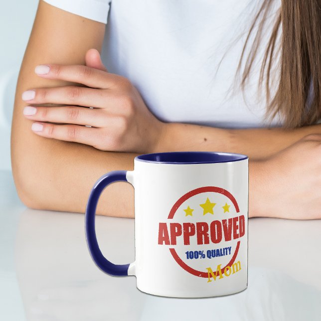 Retro Quality Approved Mom Mug (Creator Uploaded)