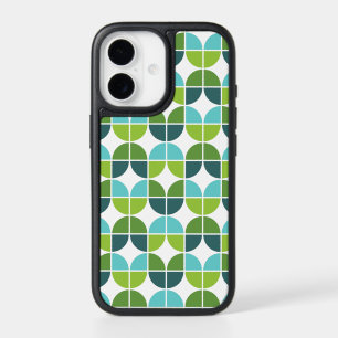 Retro Quarters Pattern in Blue Green iPhone 17 Case