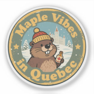Retro Quebec Maple Syrup Sticker