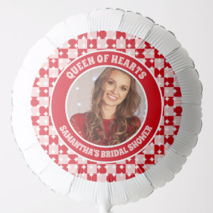 Retro Queen Of Hearts Bridal Shower Photo Balloon