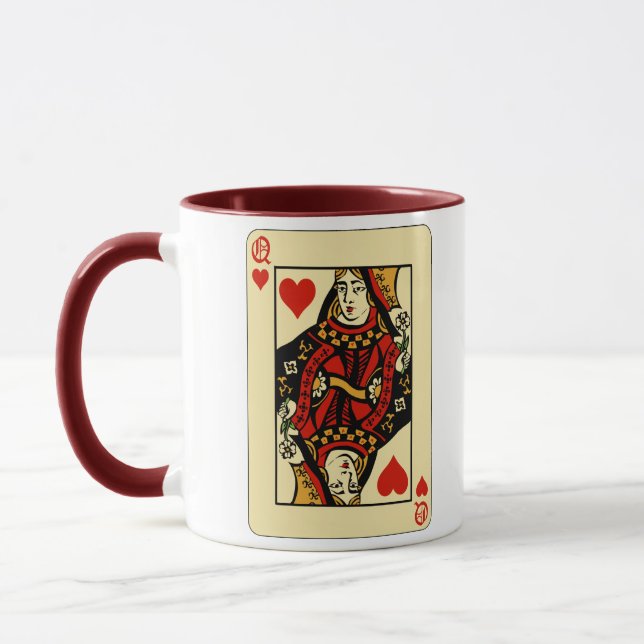 Retro Queen of Hearts Mug (Left)
