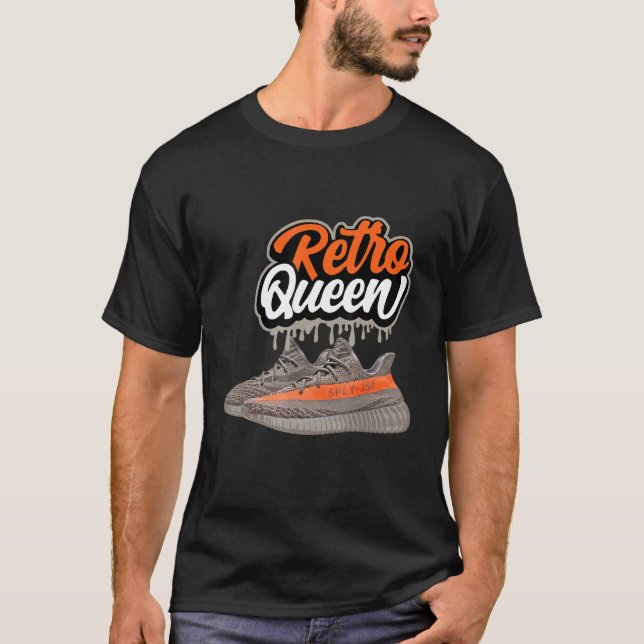 Retro Queen Sneaker Match 350 V2 Beluga Reflective T-Shirt (Front)