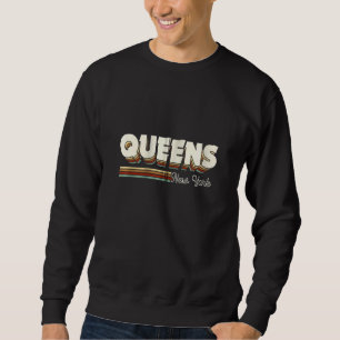 Retro Queens Ny New York Souvenirs Men Women Kids  Sweatshirt