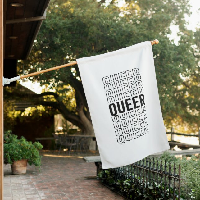 Retro Queer Design House Flag (In SItu)