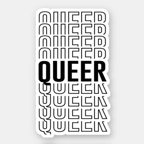Retro Queer Design Sticker