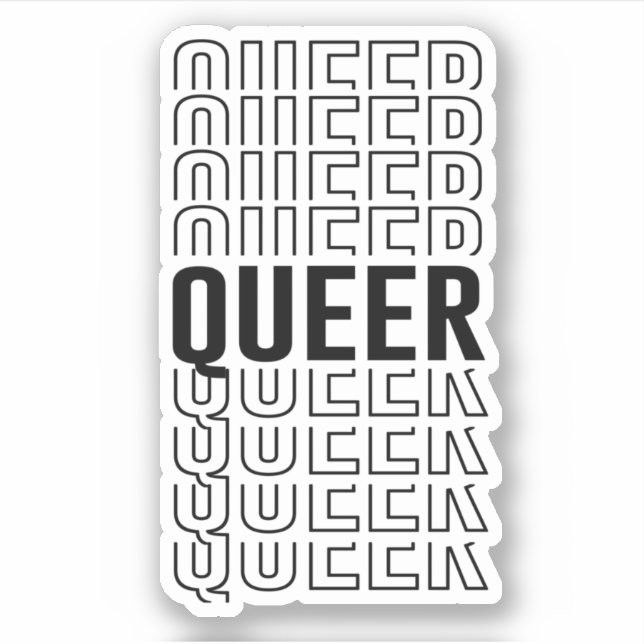 Retro Queer Pattern Sticker (Front)