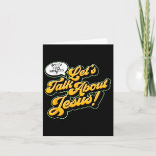 Retro Quote Lets Talk About Jesus Basic Christian  Card