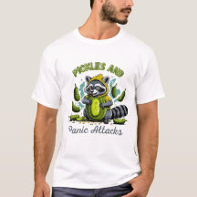 Retro Raccoon Pickles And Panic Attacks Funny