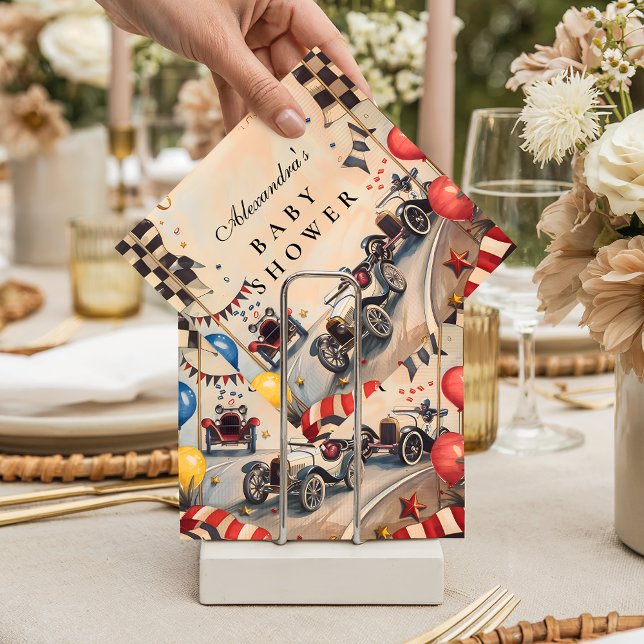 Retro Race Car Baby Shower Napkins (Creator Uploaded)