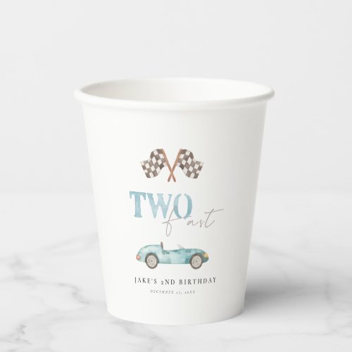 Retro Race Car Birthday Paper Cups