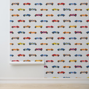 Retro Race Car Peel & Stick Wallpaper