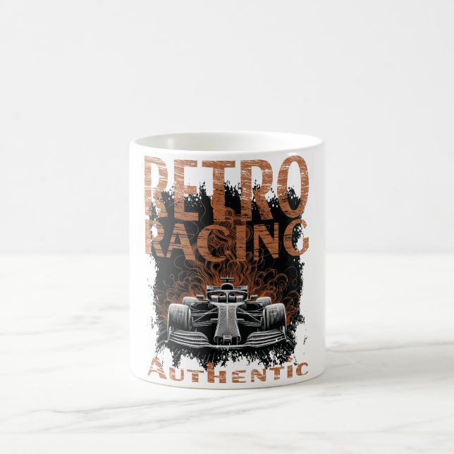 Retro Racing  car Authentic Coffee Mug (Center)