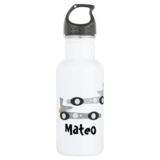 Retro Racing Cars Kids Stainless Steel Water Bottle (Front)