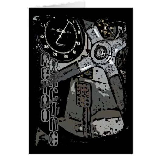 Retro Racing Oldtimer Details Graphic Design Cards (Front)