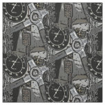 Retro Racing Oldtimer Details Graphic Design Fabric
