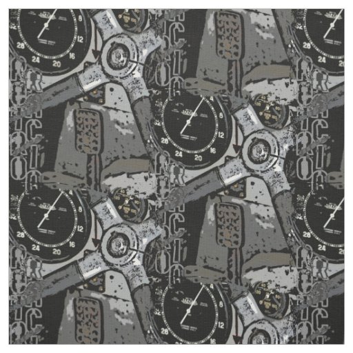 Retro Racing Oldtimer Details Graphic Design Fabric
