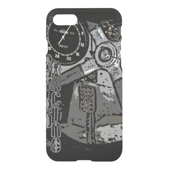 Retro Racing Oldtimer Details Graphic Design Uncommon iPhone Case (Back)