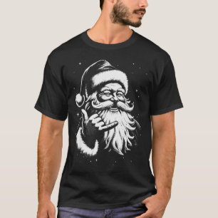 Retro Rad Christmas Mele Kalikimaka Santa Shaka Ha T-Shirt